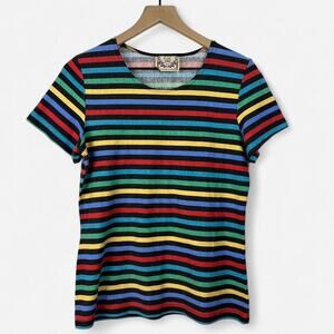 La rush rainbow striped tee
